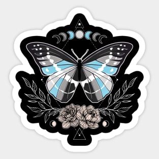 Demiboy Butterfly LGBT Pride Flag Sticker